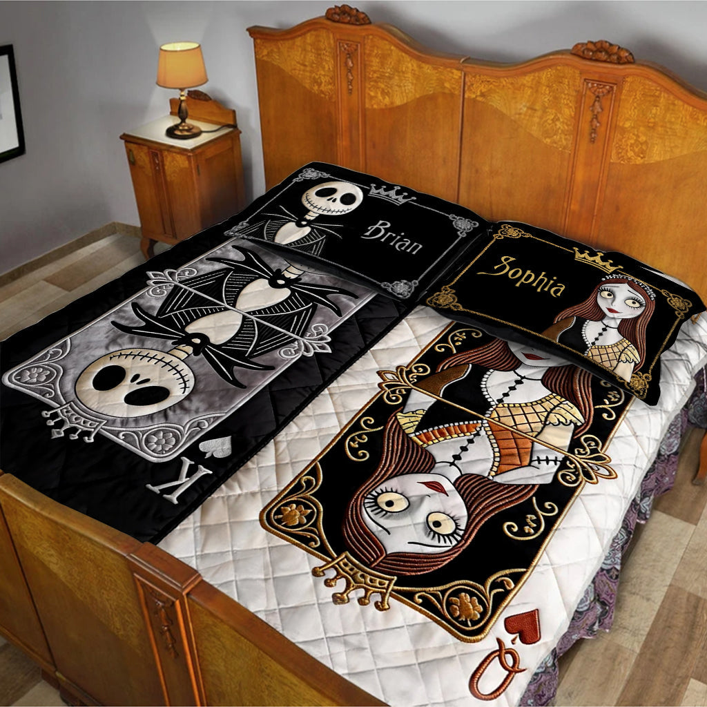 Her King His Queen - Personalized Nightmare Quilt Set