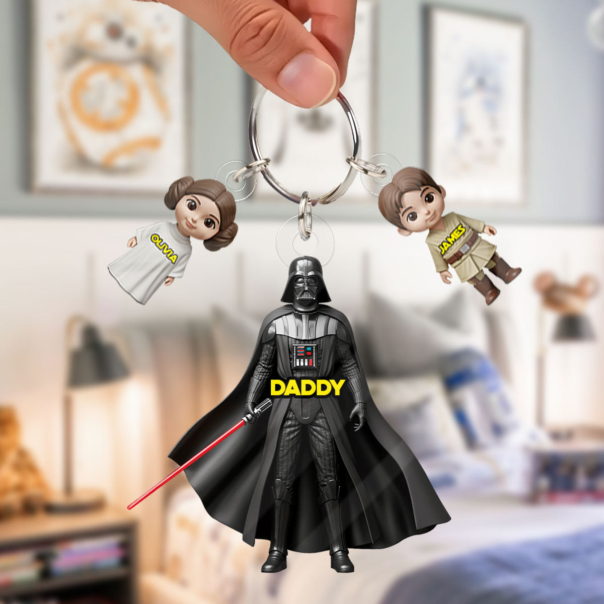 I'm Their Father - Personalized The Force Keychain with Charms