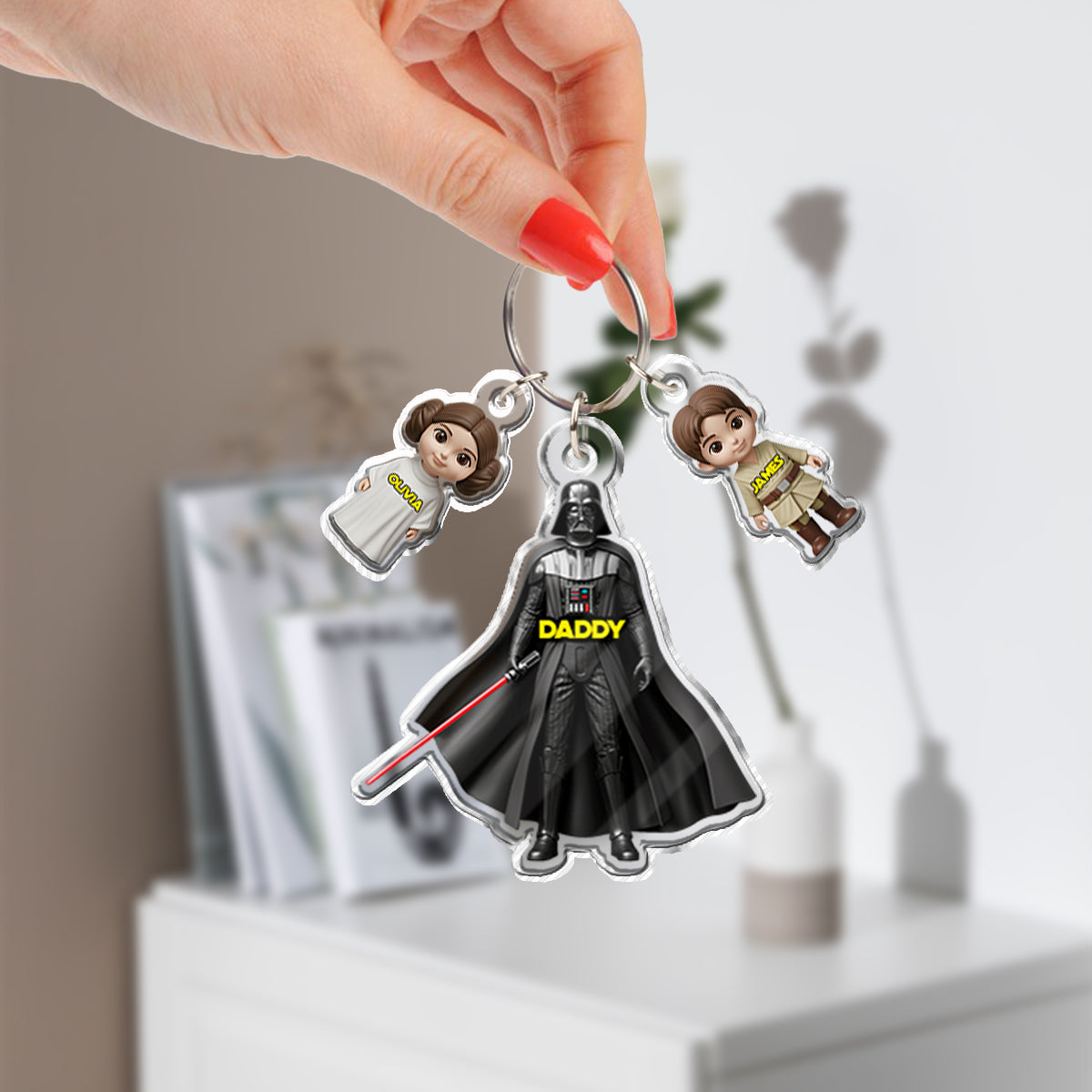I'm Their Father - Personalized The Force Keychain with Charms