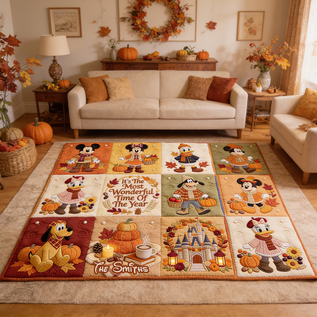 It's The Most Beautiful Time Of The Year - Personalized Mouse Non-Slip Tufted Rug