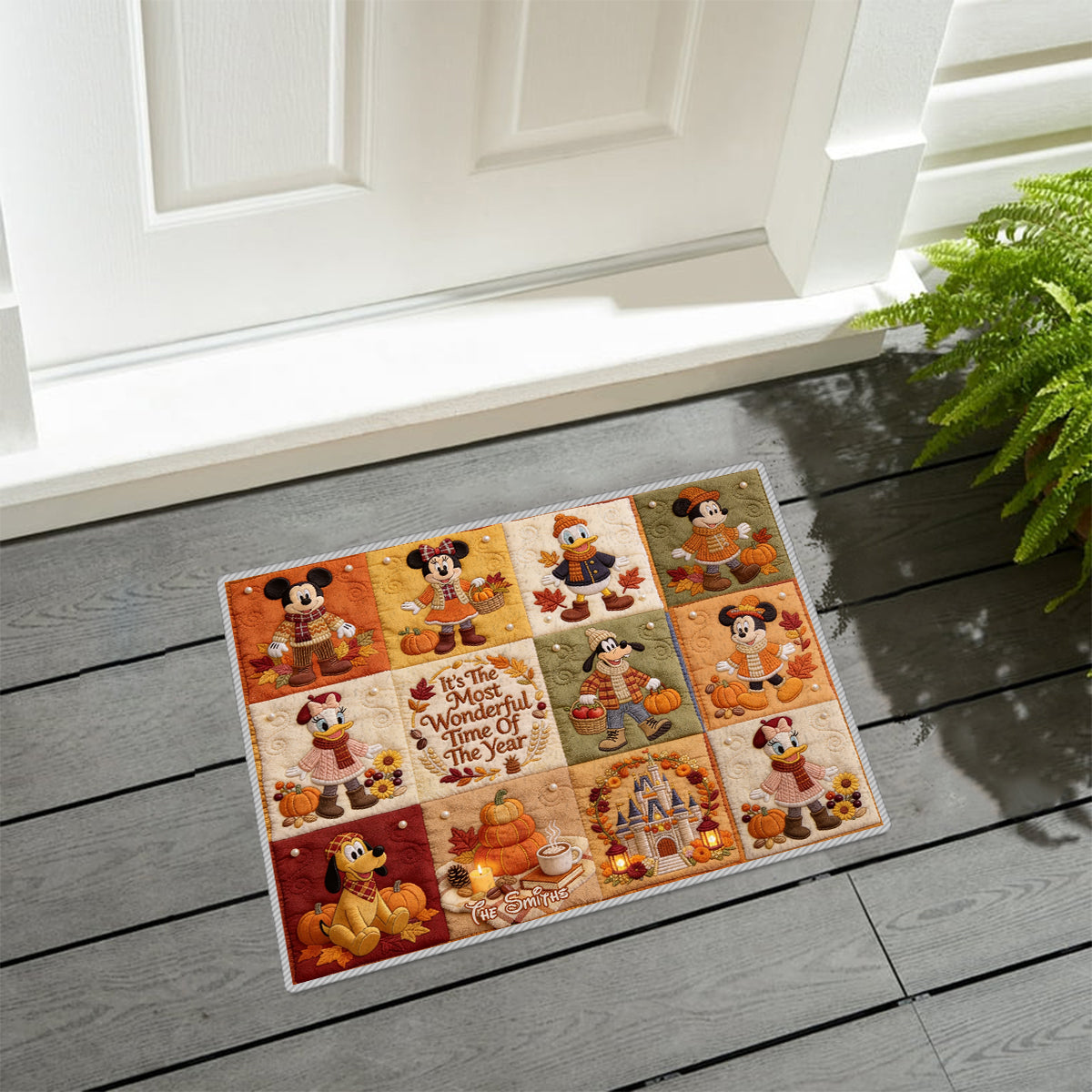 It's The Most Beautiful Time Of The Year - Personalized Mouse Non-Slip Tufted Rug