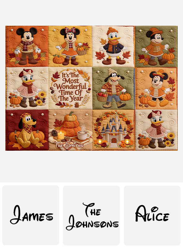 It's The Most Beautiful Time Of The Year - Personalized Mouse Non-Slip Tufted Rug