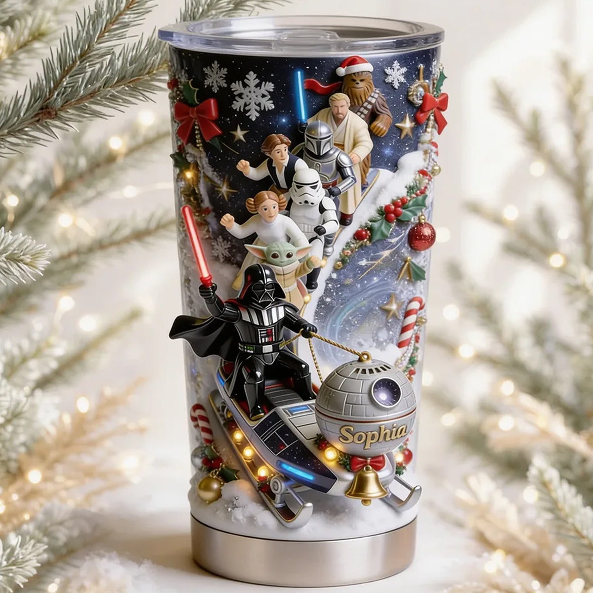 Merry Christmas - Personalized The Force Tumbler