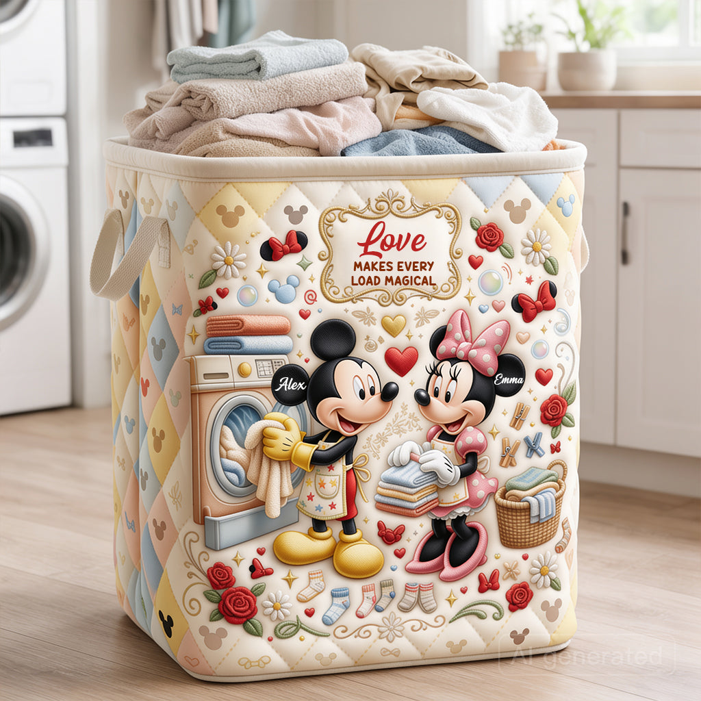 Love Makes Every Load Magical - Personalized Mouse Storage Basket