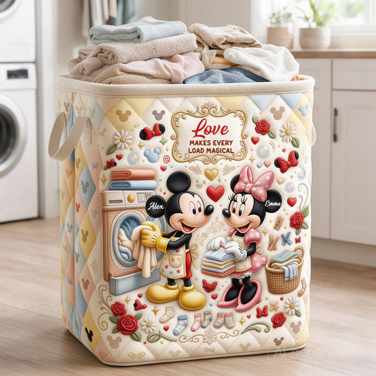Love Makes Every Load Magical - Personalized Mouse Storage Basket