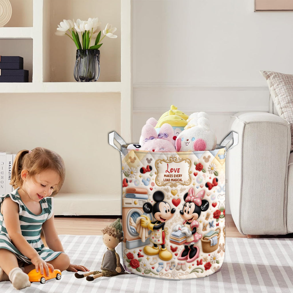 Love Makes Every Load Magical - Personalized Mouse Storage Basket