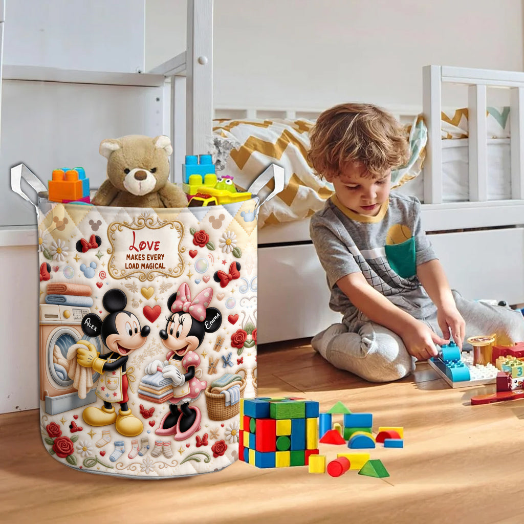 Love Makes Every Load Magical - Personalized Mouse Storage Basket