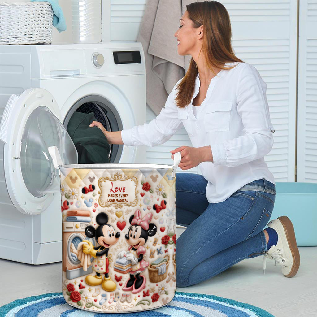 Love Makes Every Load Magical - Personalized Mouse Storage Basket