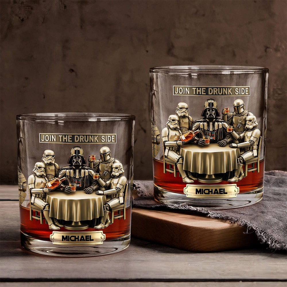 Join The Drunk Side - Personalized The Force Whiskey Glass