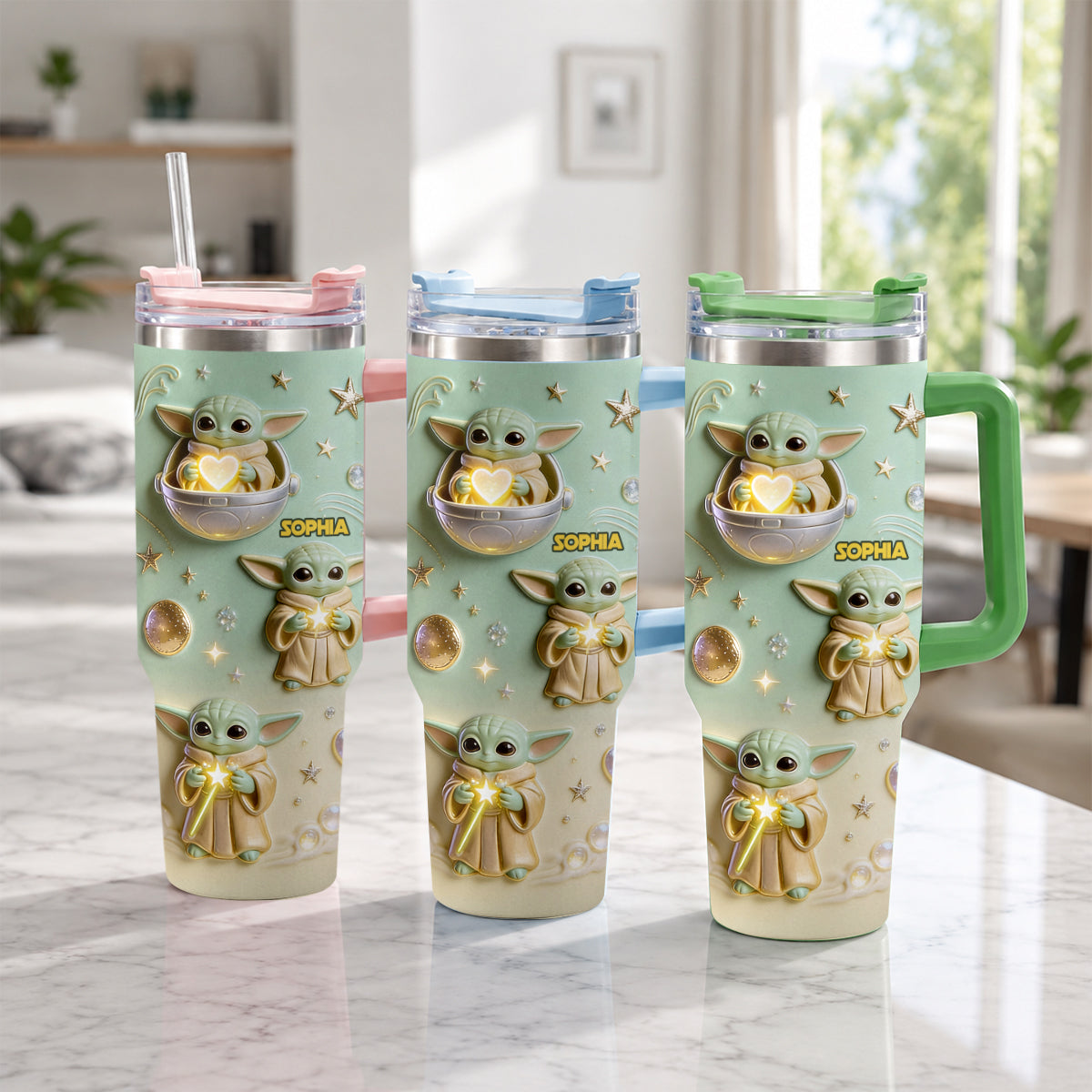 Cute Baby - Personalized The Force Tumbler With Plush Charm