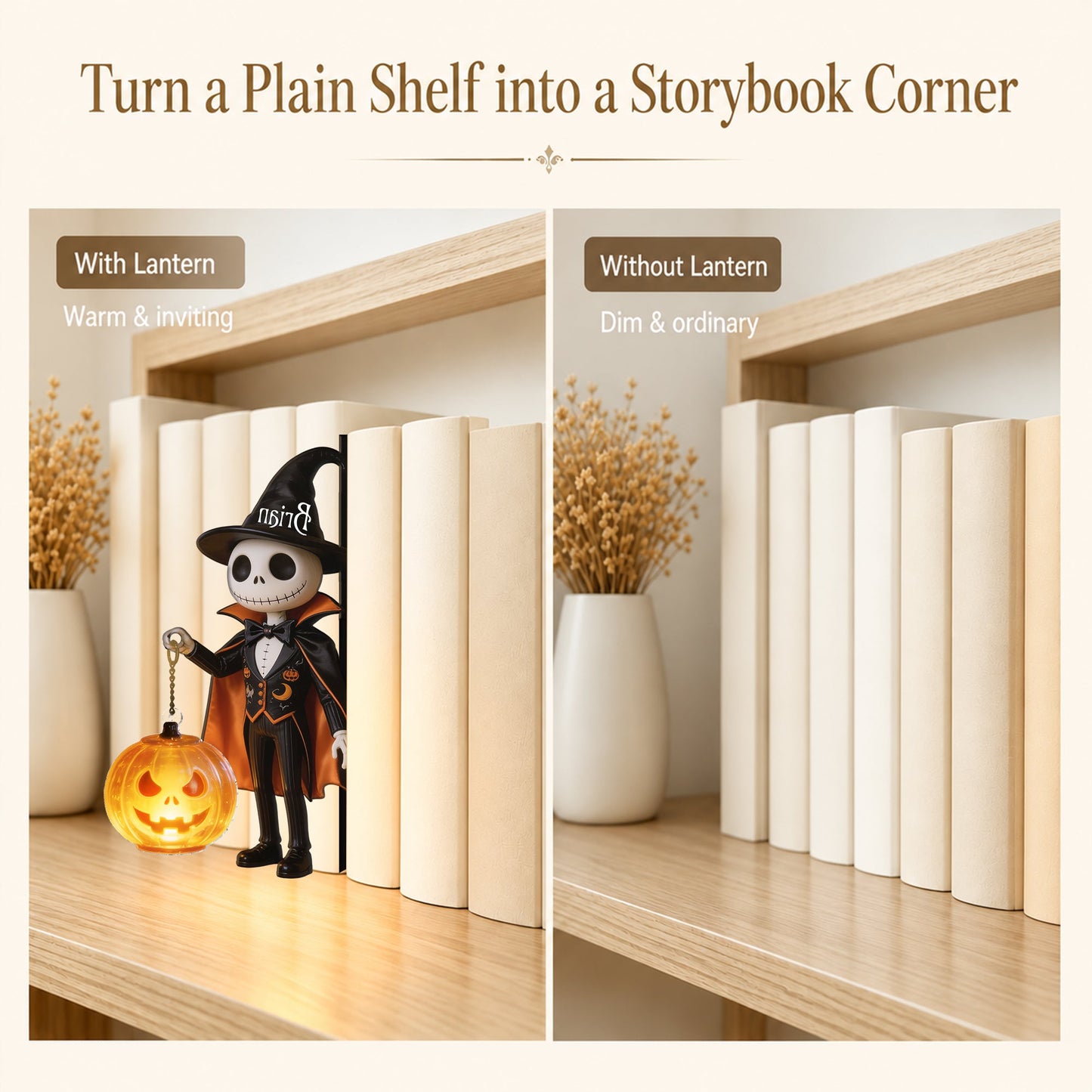 Spooky Night - Personalized Nightmare Bookshelf Lamp