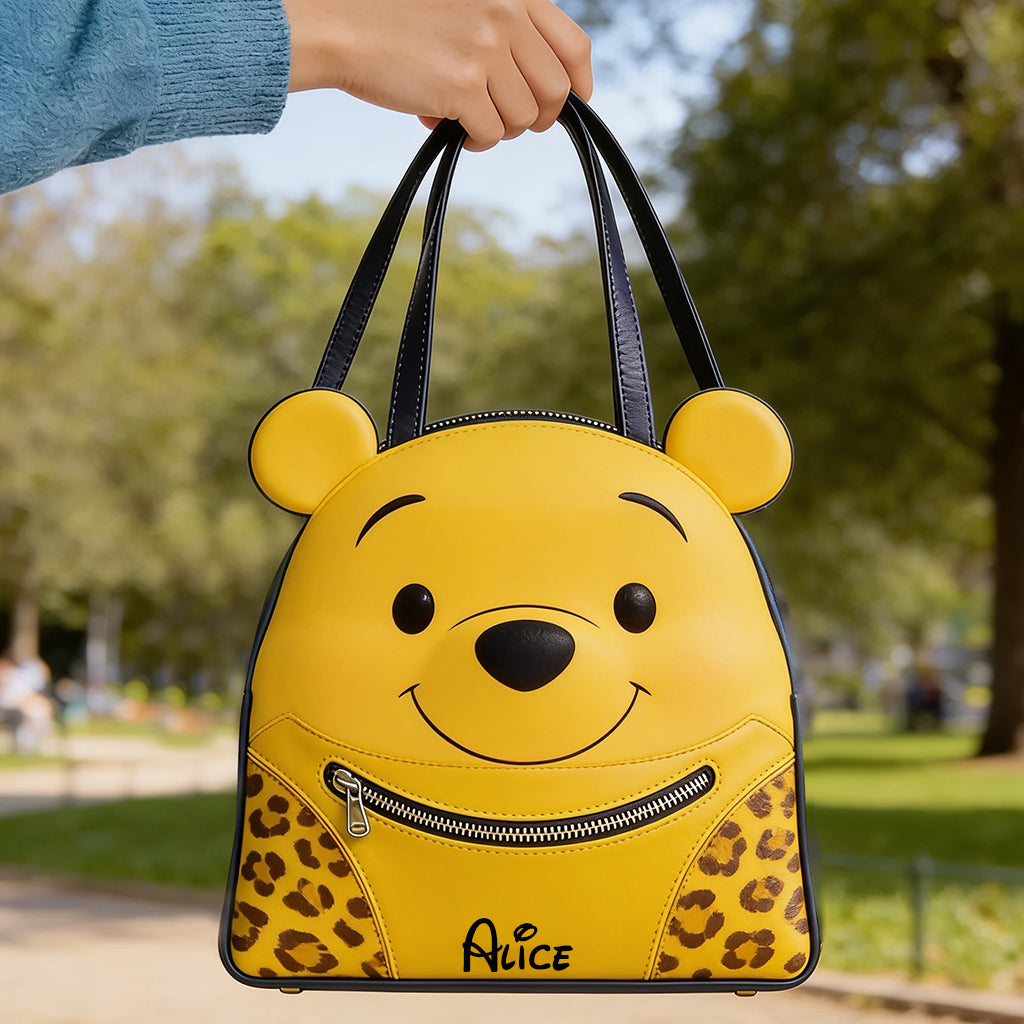 Yellow Bear - Personalized Yellow Bear Custom Shape Tote Bag