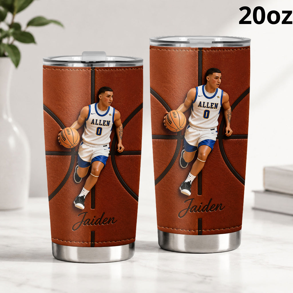 Believe In Yourself - Personalized Basketball Tumbler