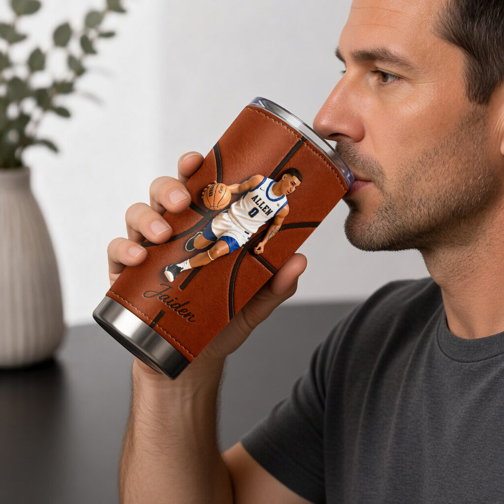Believe In Yourself - Personalized Basketball Tumbler