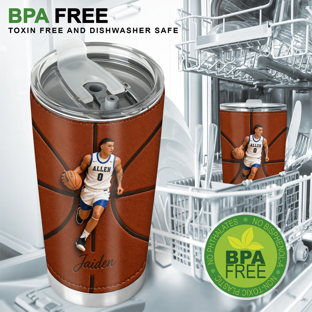 Believe In Yourself - Personalized Basketball Tumbler