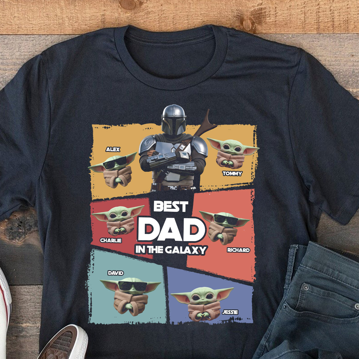 Best Dad In The Galaxy - Personalized The Force T-shirt And Hoodie