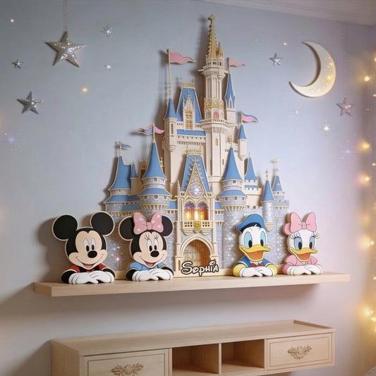 Magic Corner - Personalized Dream Trip Wooden Floating Shelf