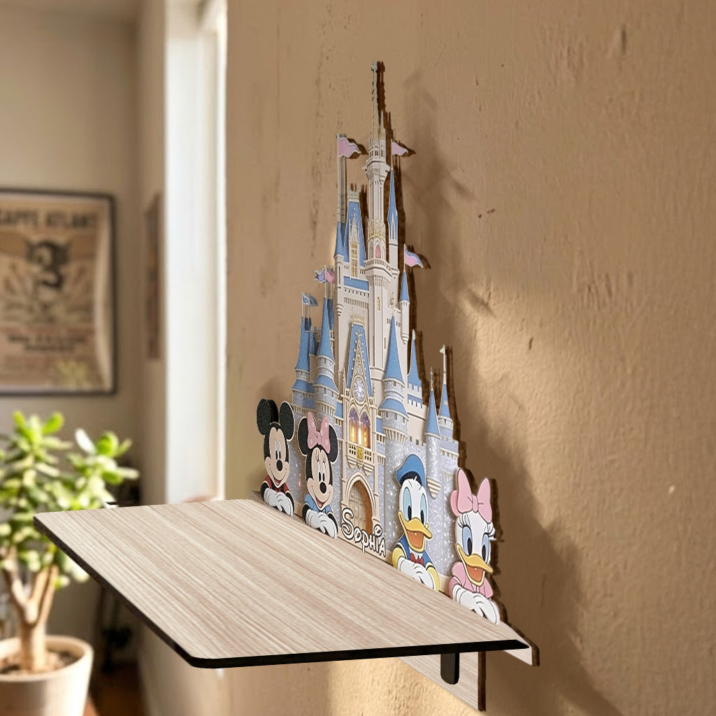 Magic Corner - Personalized Dream Trip Wooden Floating Shelf