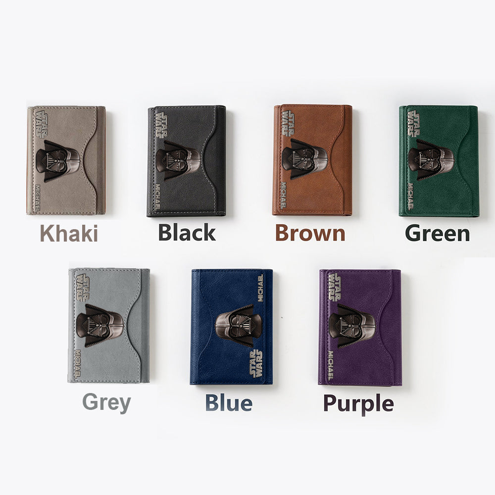 The Black Armored Commander Custom Name - Personalized The Force Magsafe Wallet
