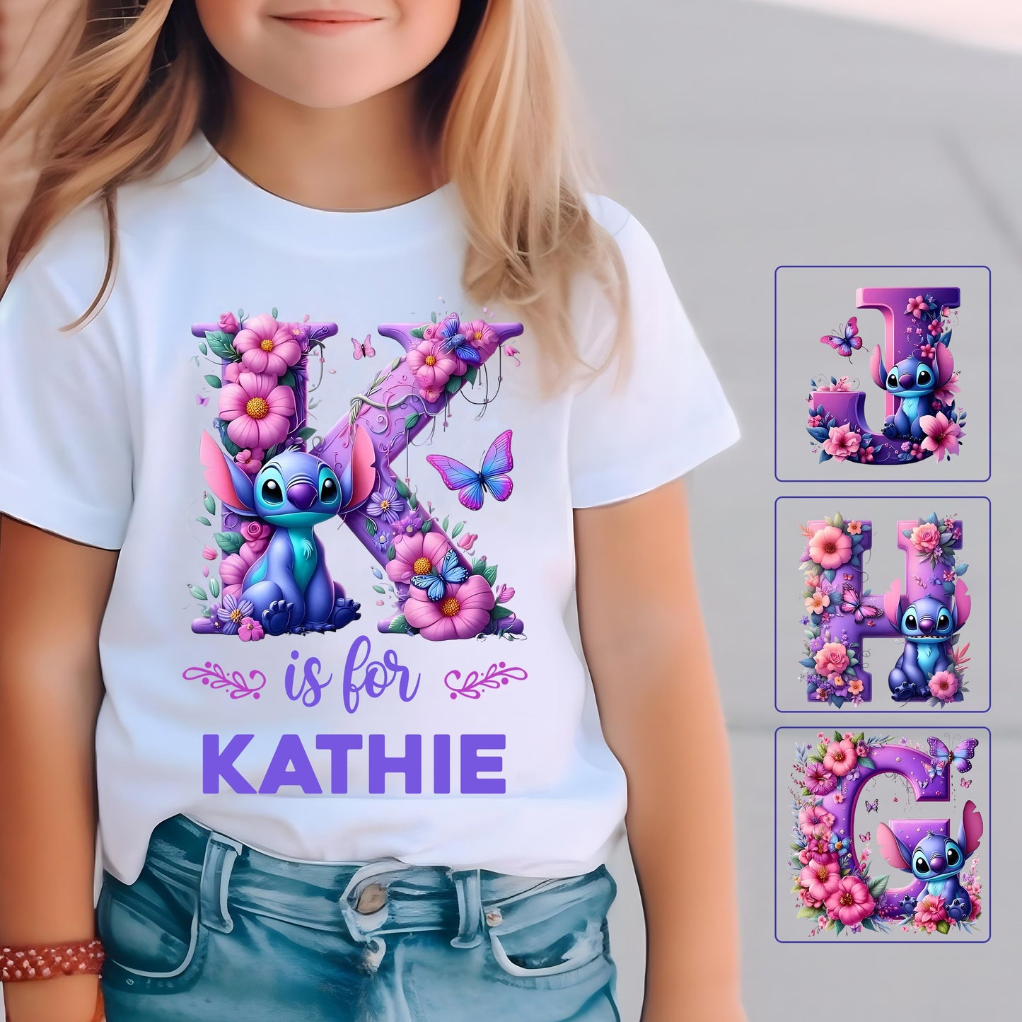 Blue Ohana Alphabet Letter Custom Name - Personalized Ohana T-shirt And Hoodie