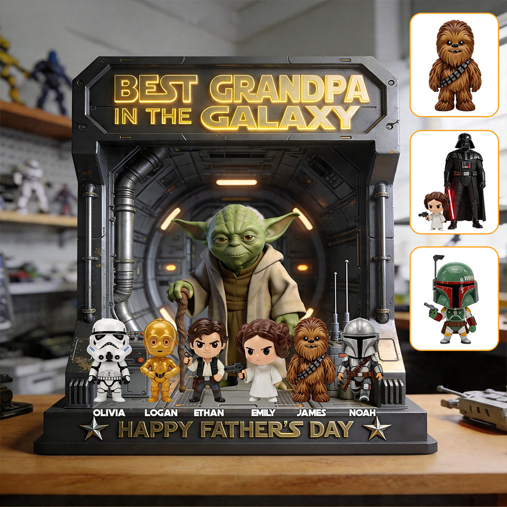 Best Dad In The Galaxy - Personalized The Force Custom Shaped Acrylic Plaque