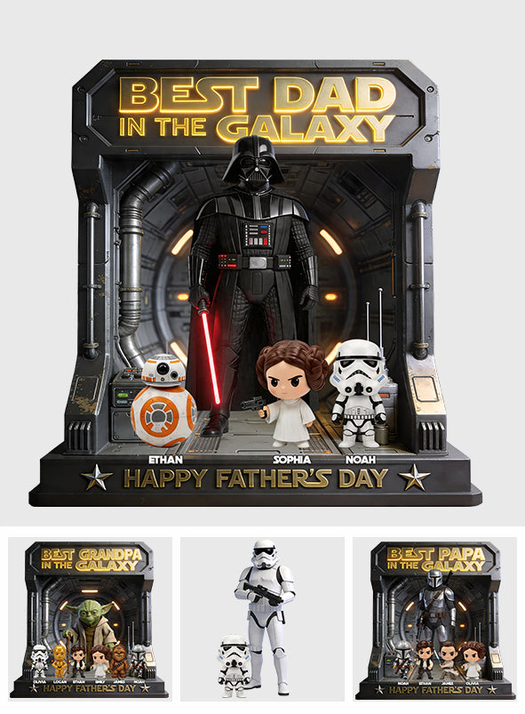 Best Dad In The Galaxy - Personalized The Force Custom Shaped Acrylic Plaque