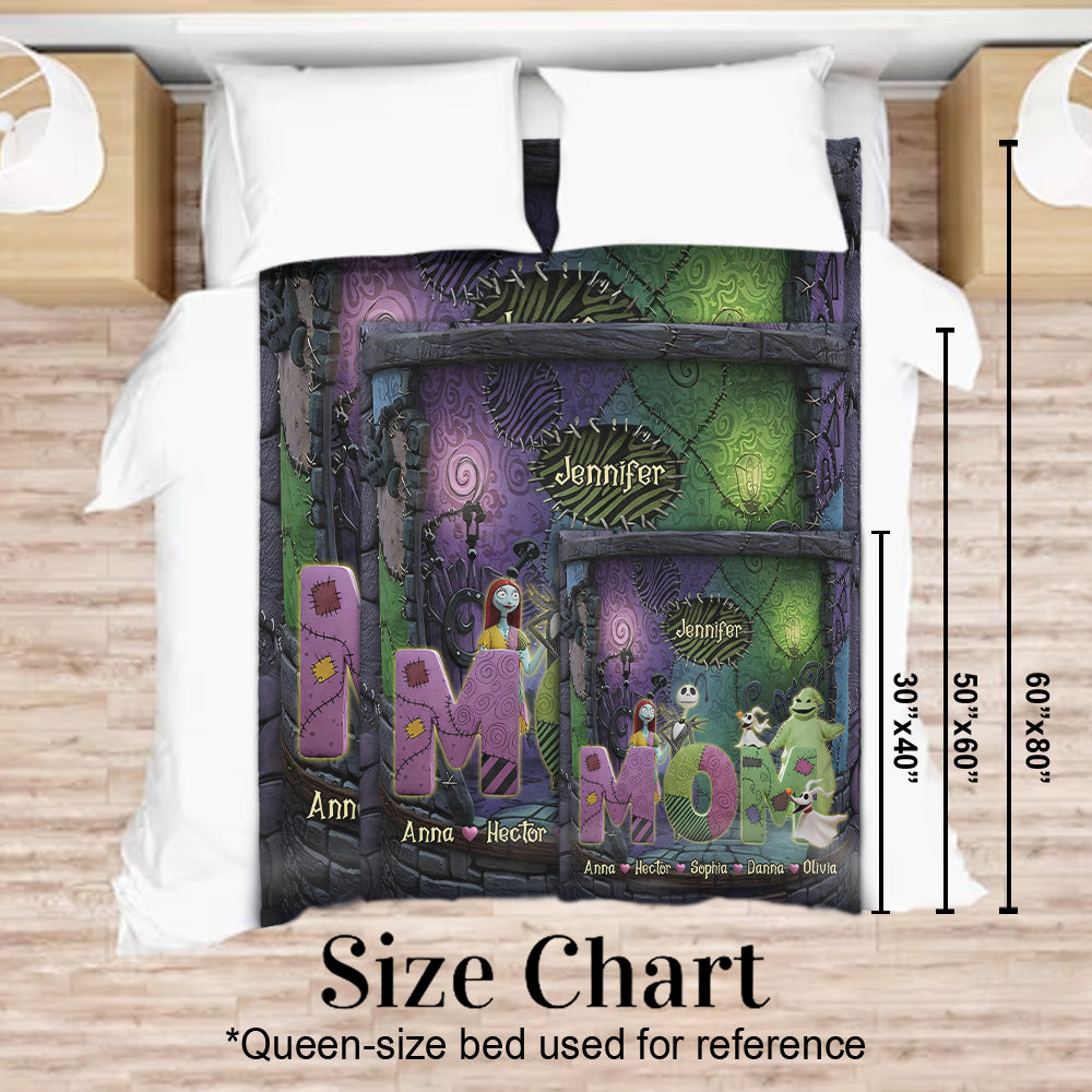 Nightmare Family Christmas Gift for Mom, Nana, Gigi - Personalized Blanket