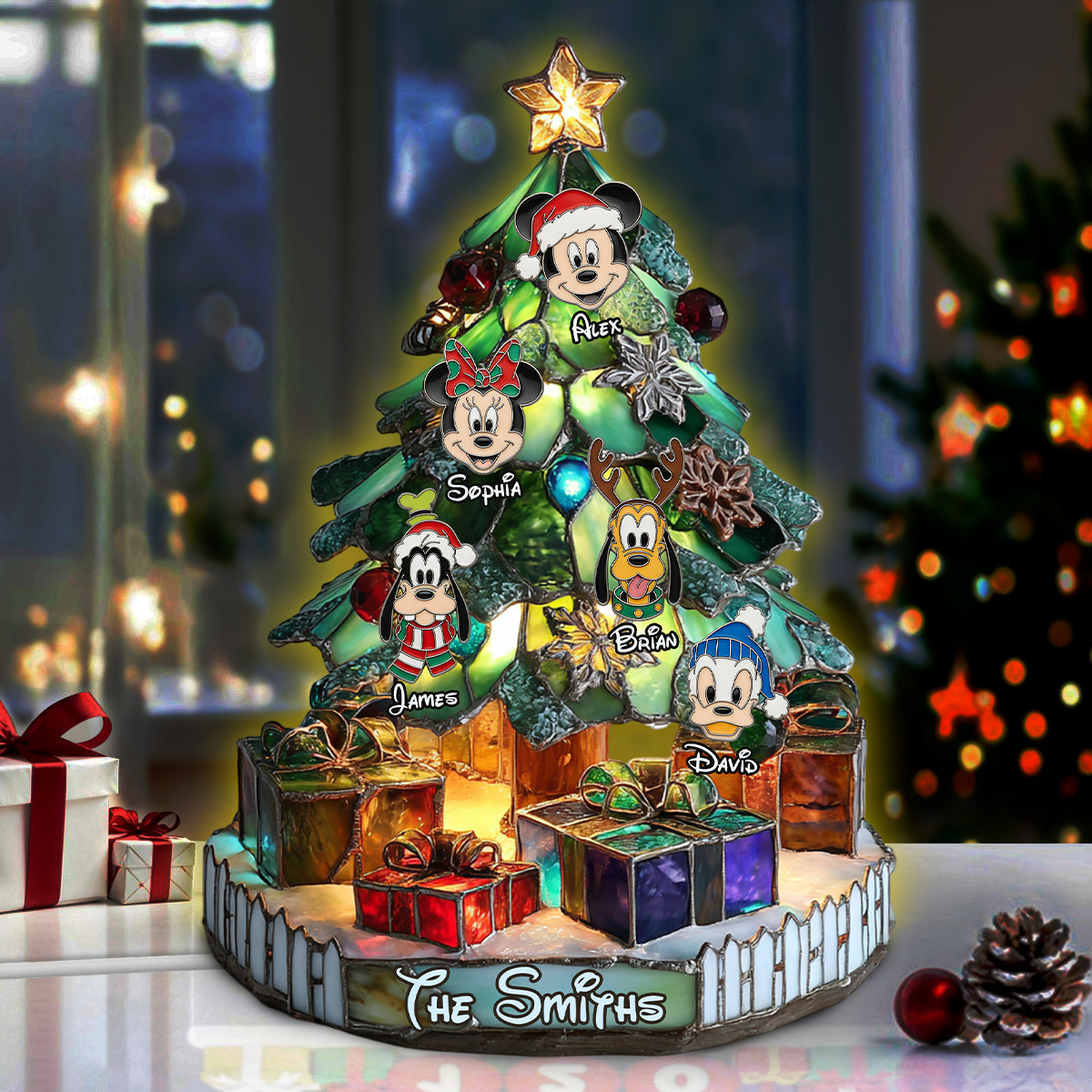 Meaningful Family Gift - Personalized Mouse Acrylic LED Night Light