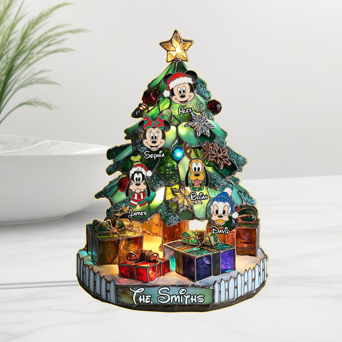 Meaningful Family Gift - Personalized Mouse Acrylic LED Night Light
