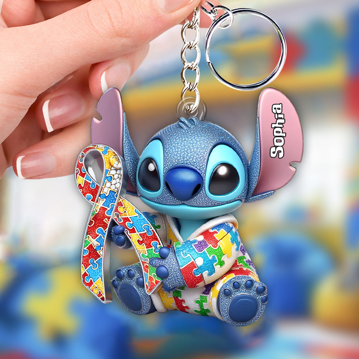 It's Okay To Be Different - Personalized Autism Awareness Keychain