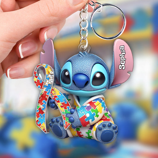 It's Okay To Be Different - Personalized Autism Awareness Keychain