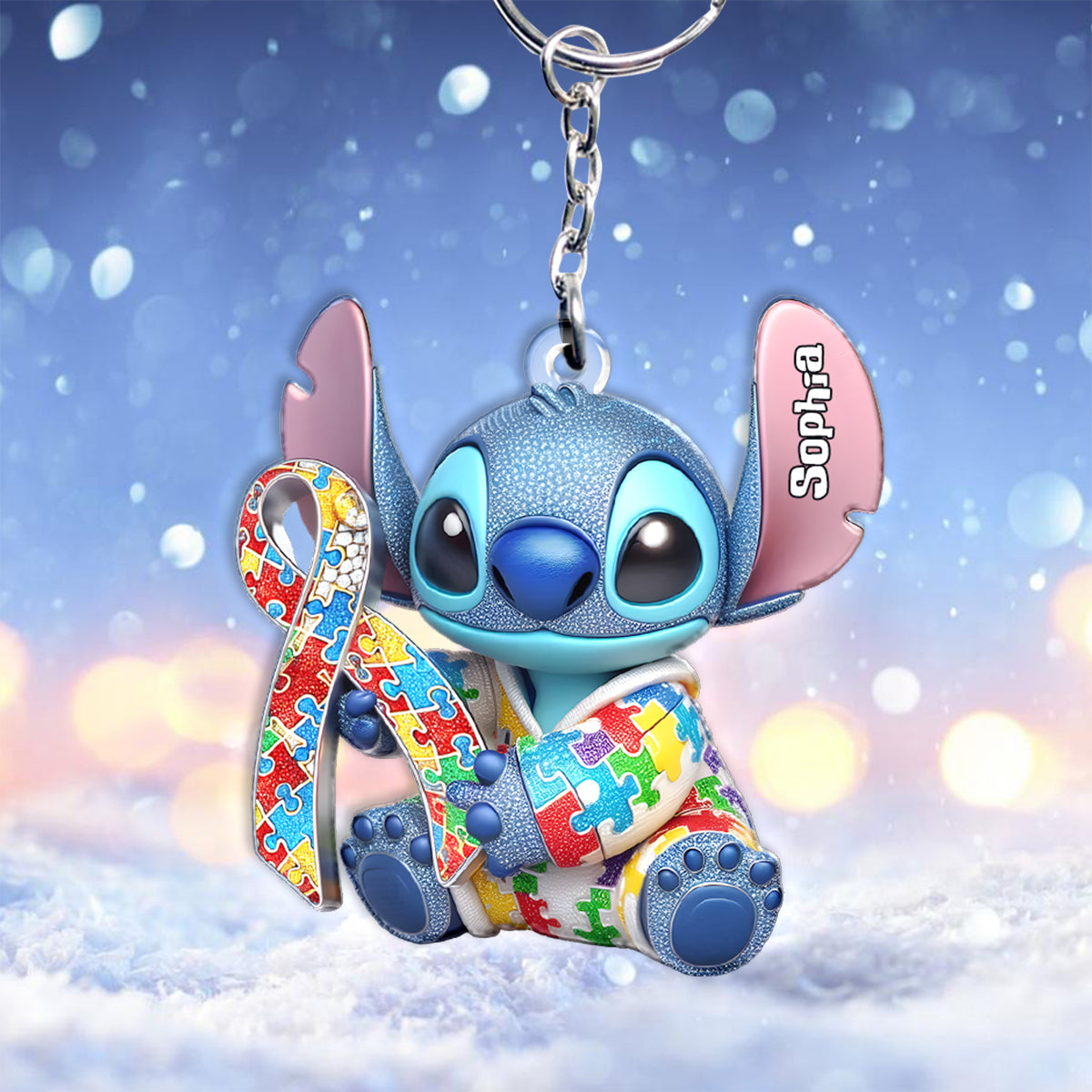 It's Okay To Be Different - Personalized Autism Awareness Keychain