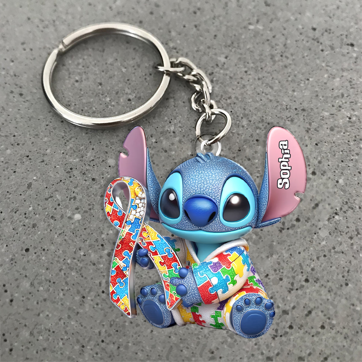 It's Okay To Be Different - Personalized Autism Awareness Keychain