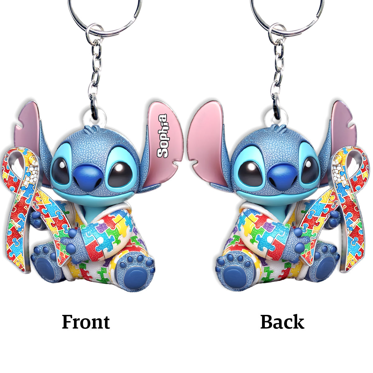 It's Okay To Be Different - Personalized Autism Awareness Keychain