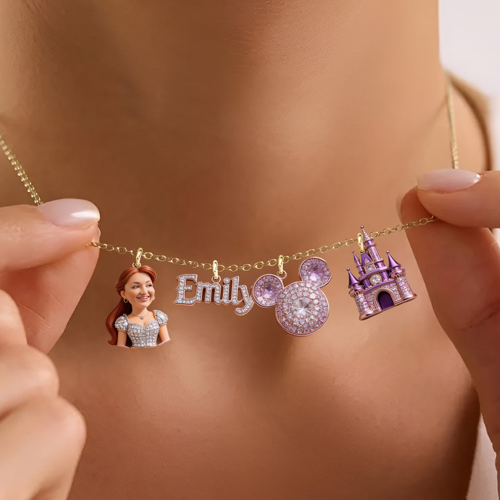 Magical Castle, Custom From Photo - Personalized Dream Trip Metal Necklaces With Pendants