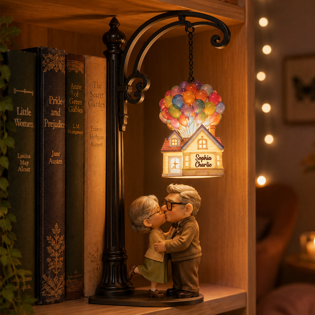 My Greatest Adventure - Personalized Up Movie Couple Bookshelf Lamp