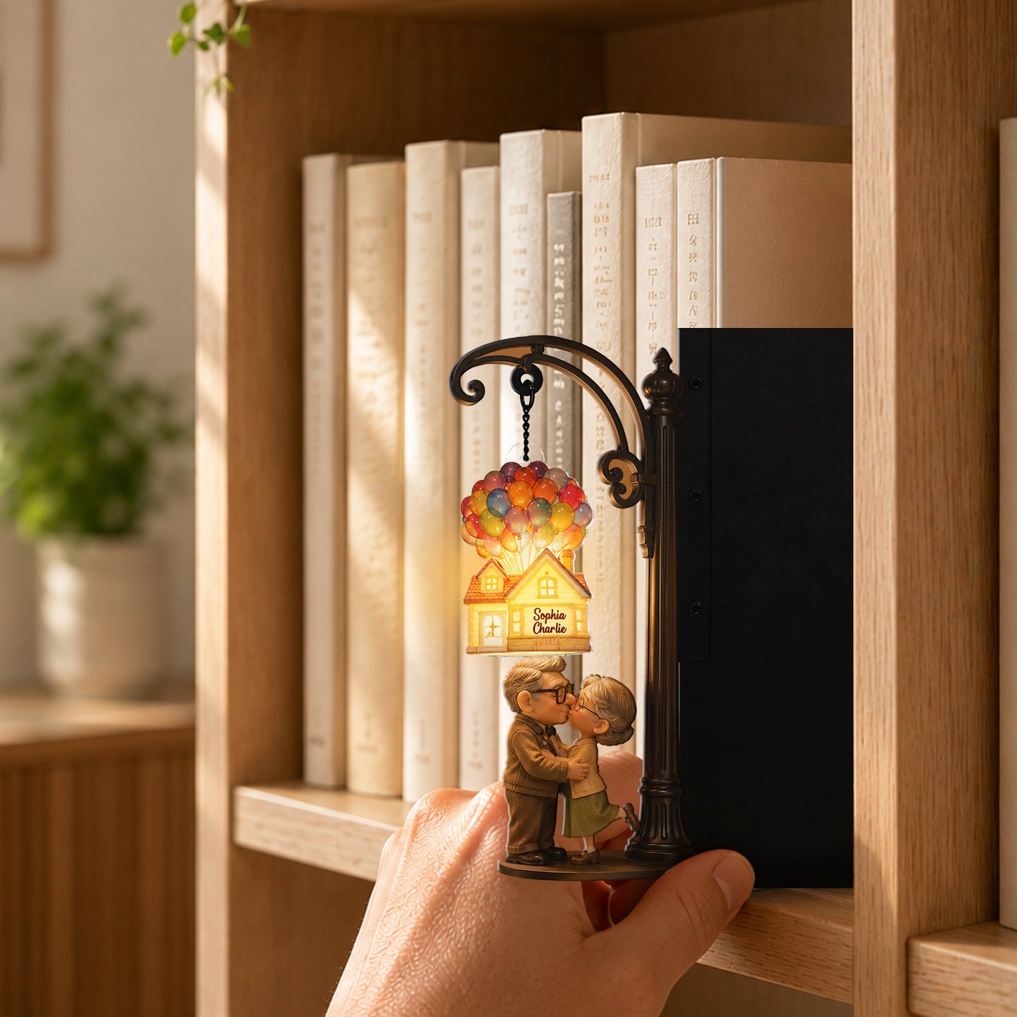 My Greatest Adventure - Personalized Up Movie Couple Bookshelf Lamp