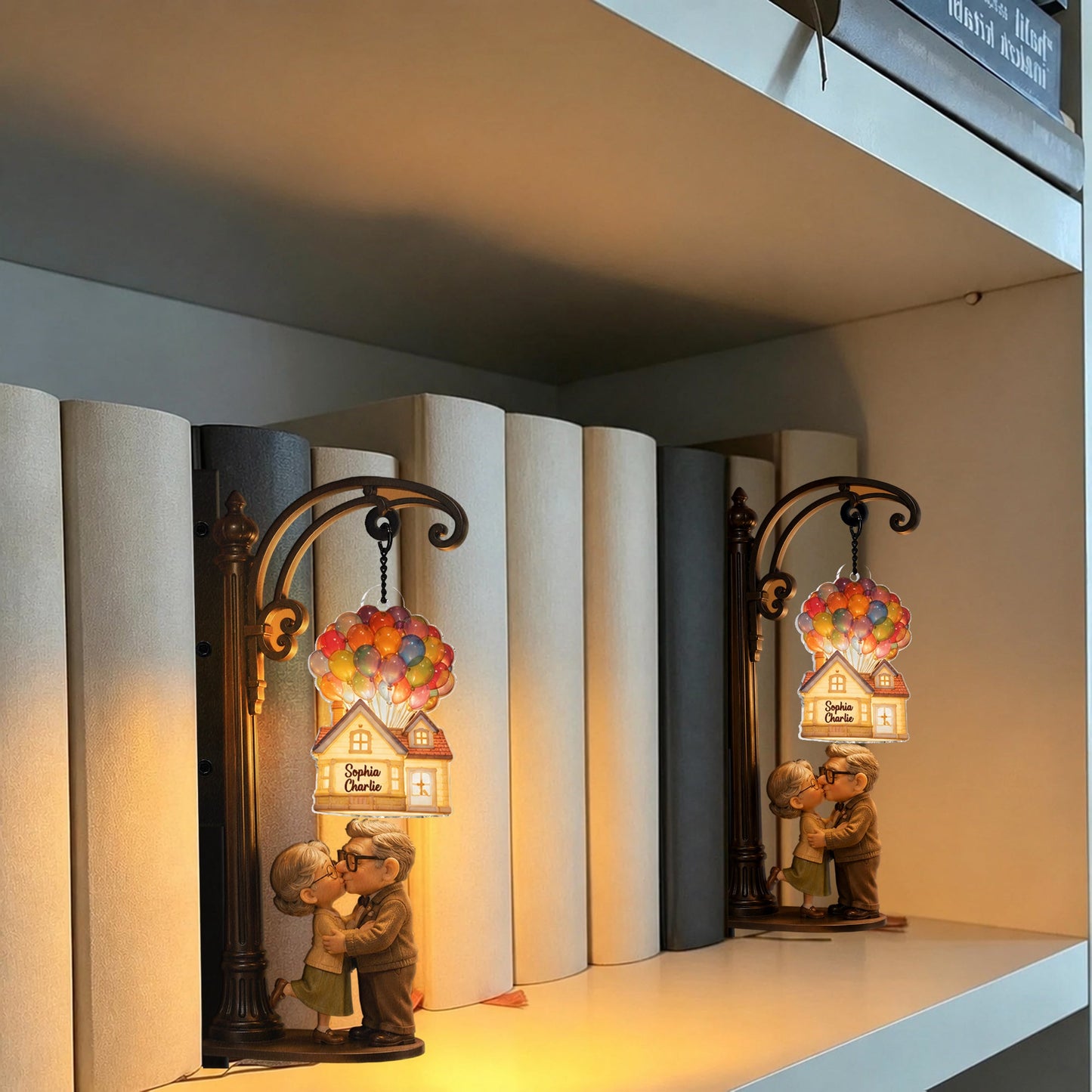 My Greatest Adventure - Personalized Up Movie Couple Bookshelf Lamp