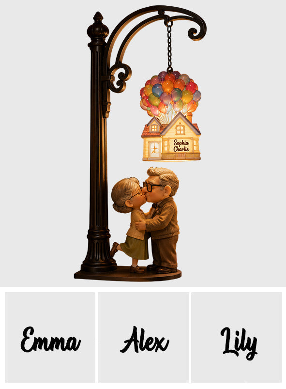 My Greatest Adventure - Personalized Up Movie Couple Bookshelf Lamp