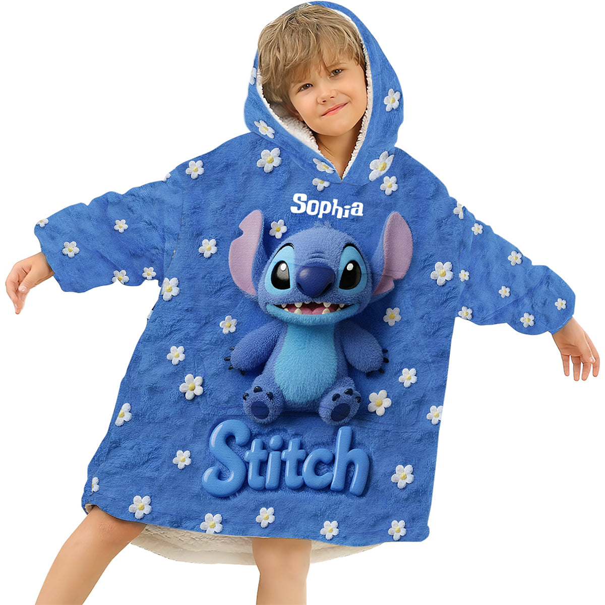 Fluffy Monster Effect - Personalized Ohana Blanket Hoodie