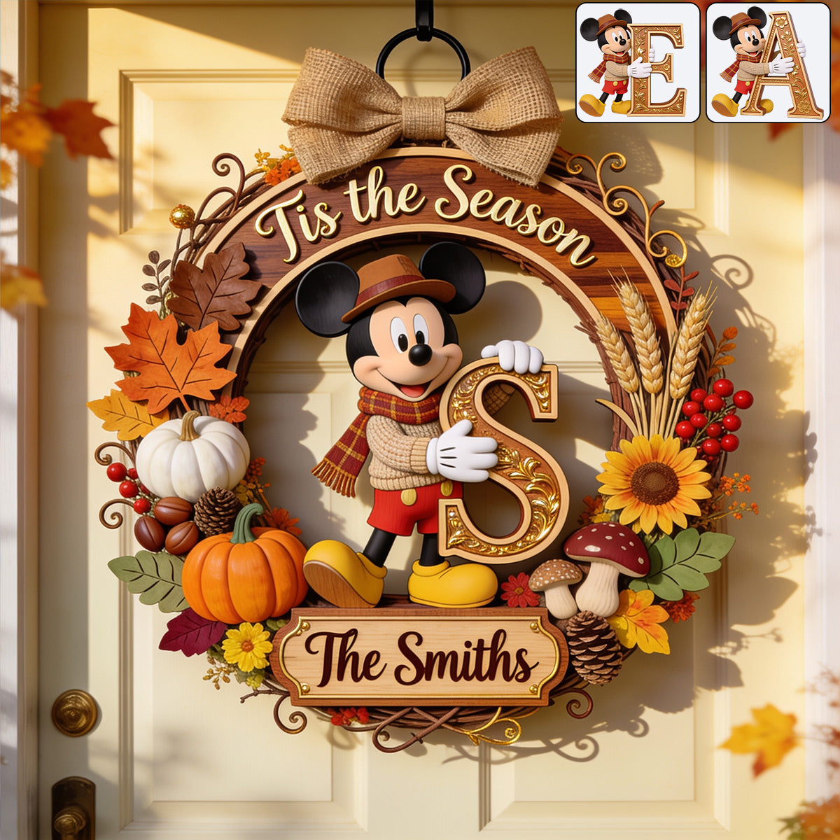 Til The Season - Personalized Mouse Custom Shaped Wood Sign