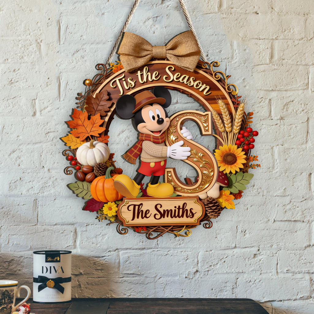 Til The Season - Personalized Mouse Custom Shaped Wood Sign