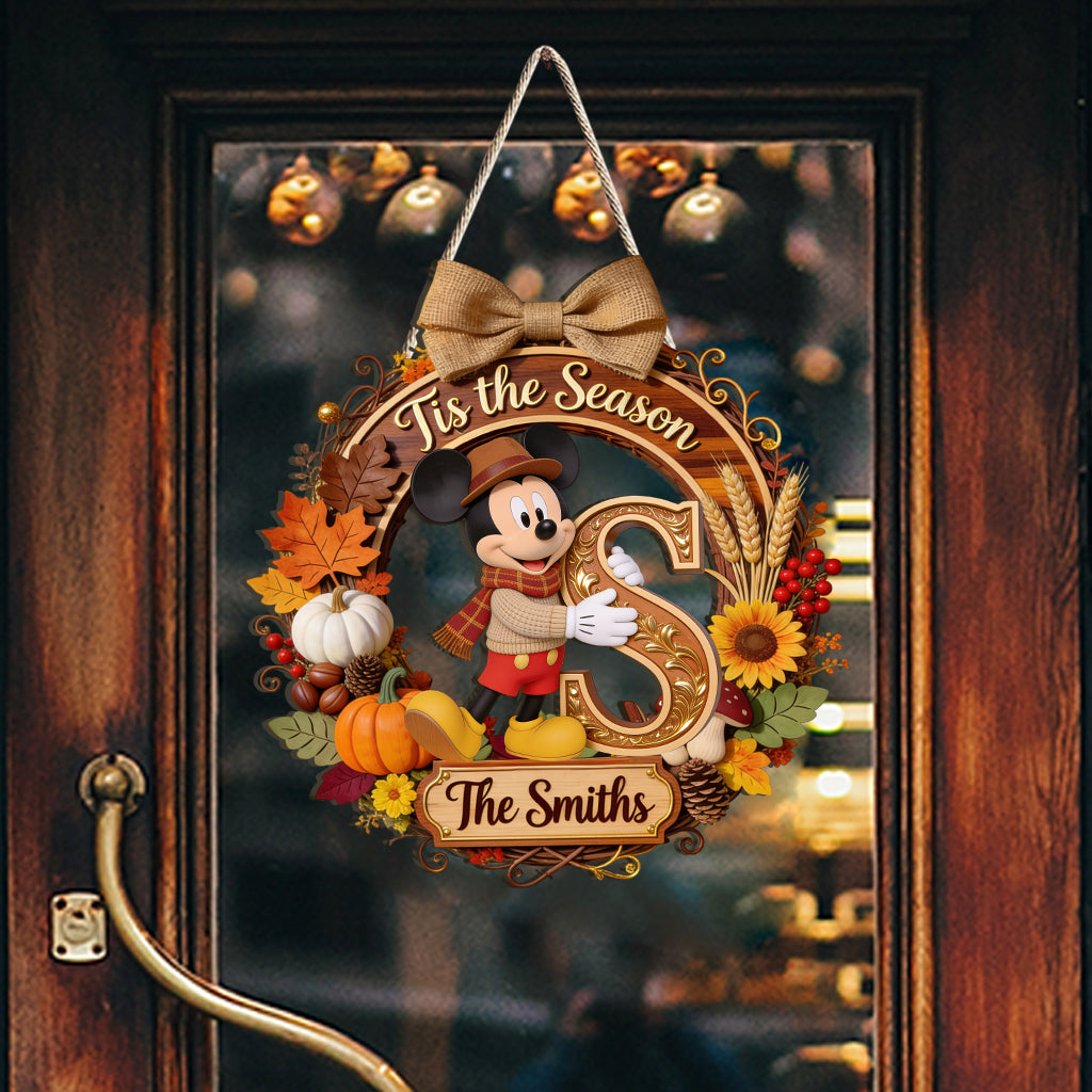 Til The Season - Personalized Mouse Custom Shaped Wood Sign