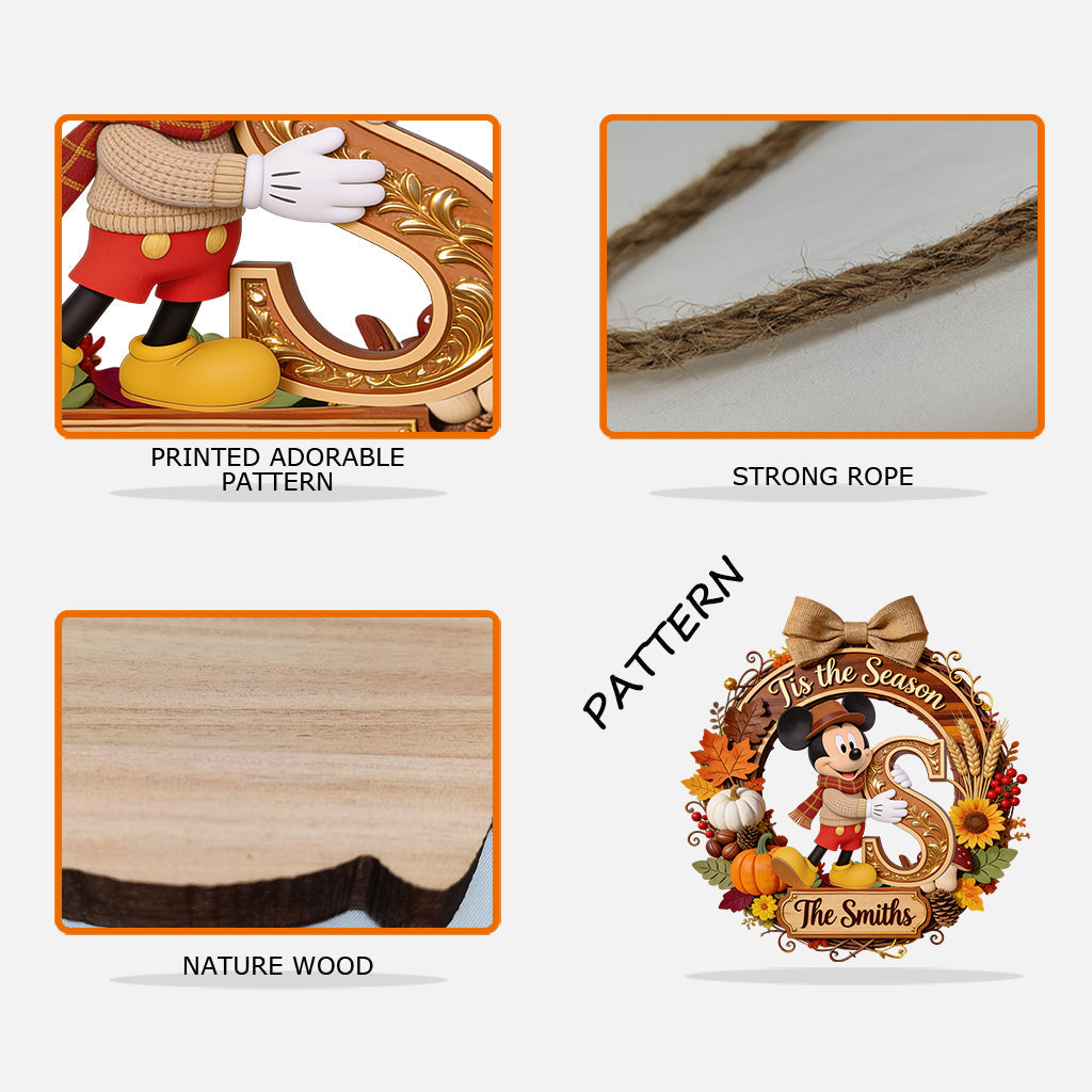Til The Season - Personalized Mouse Custom Shaped Wood Sign