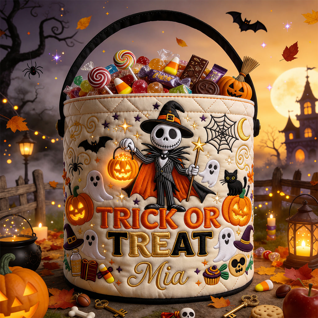 Trick Or Treat - Personalized Nightmare Canvas Bucket Bag