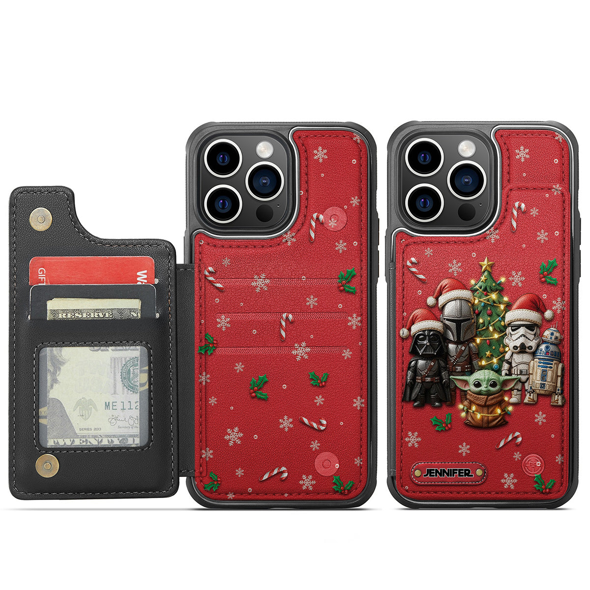 May The Magic Be With You - Personalized The Force Fully Printed Wallet Phone Case