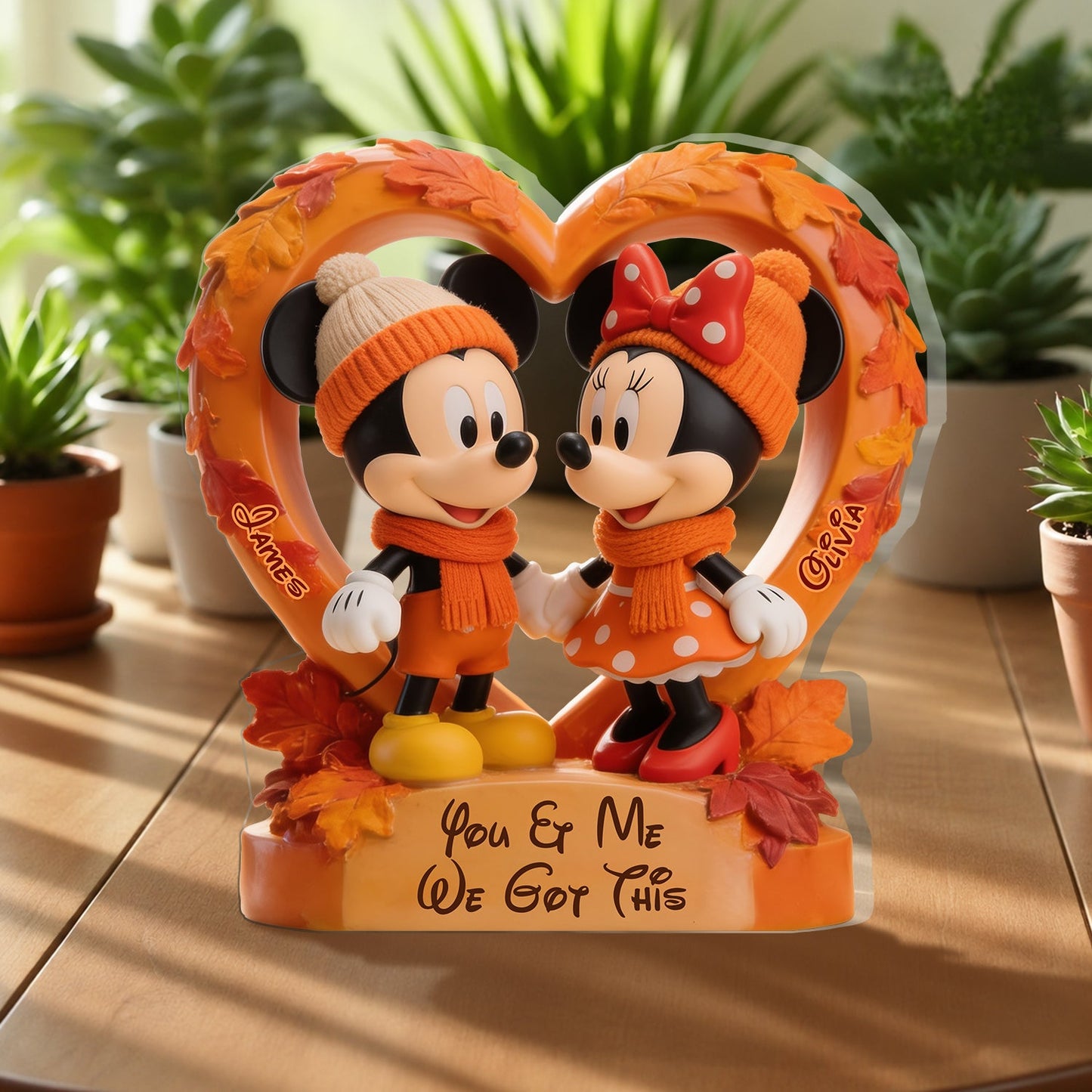 Cartoon Mouse Couple - Personalized Mouse 2-Side Printed Acrylic Plaque