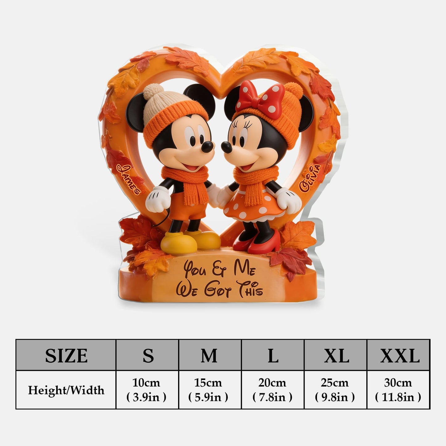 Cartoon Mouse Couple - Personalized Mouse 2-Side Printed Acrylic Plaque
