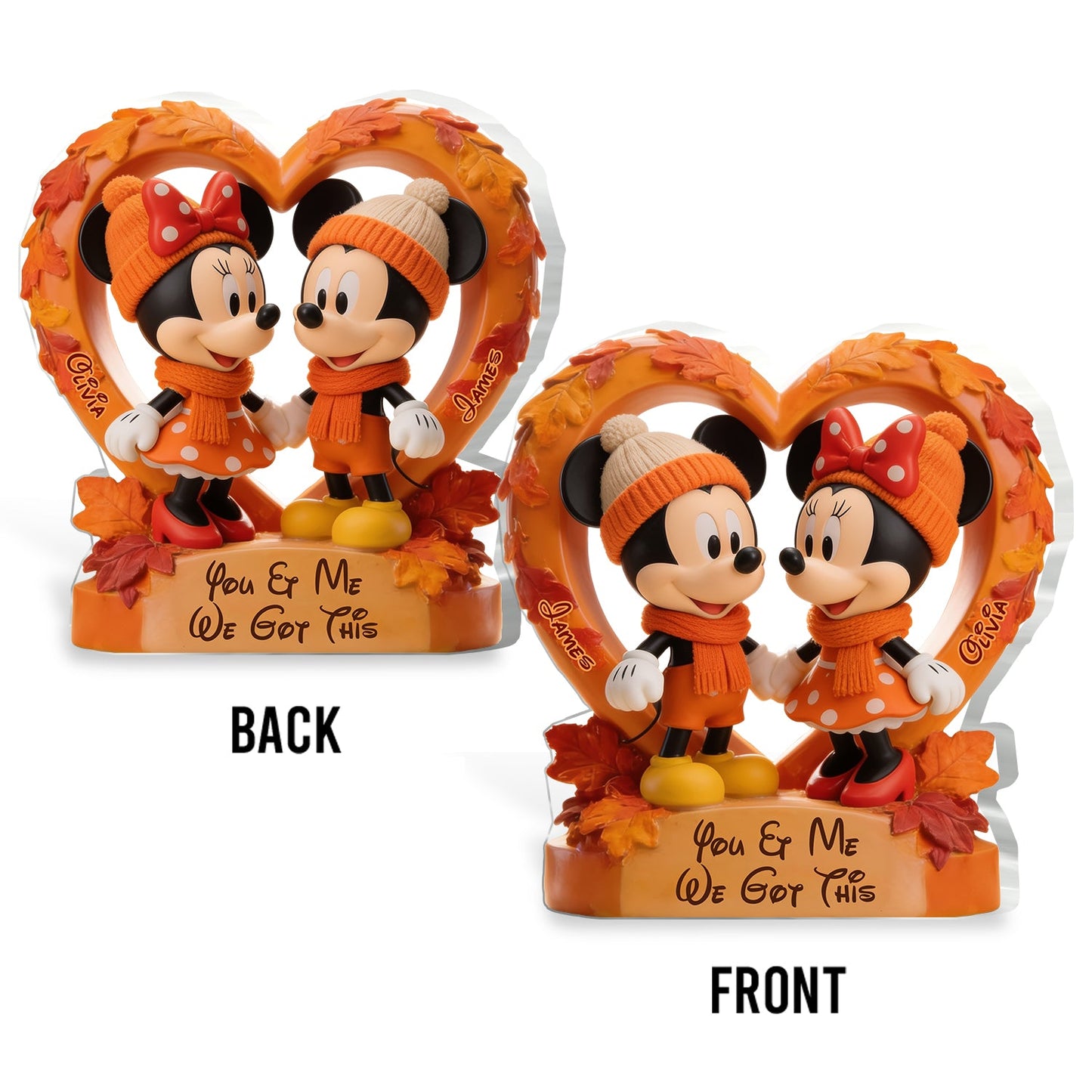 Cartoon Mouse Couple - Personalized Mouse 2-Side Printed Acrylic Plaque