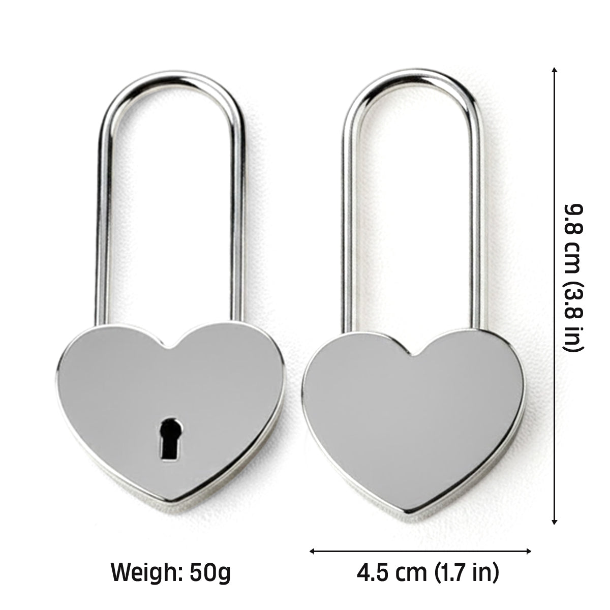 Locked In Magical Love - Personalized Mouse Heart Padlock
